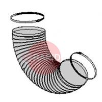 0000101996 Plymovent Hose L=500mm /Ø 100mm (Black) Including 2 Tie-Wraps