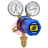 0785-2158 ESAB GCE FE300 Oxygen Regulator Bottom Entry, 10 Bar, G5/8