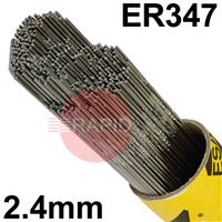 162124R150 ESAB OK Tigrod 347 Stainless TIG Wire, 2.4mm Diameter 5Kg Pack, ER347