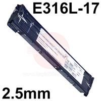 85798 Bohler Fox EAS 4 M-A Stainless Electrodes 2.5mm Diameter x 350mm Long, 1.3Kg Vacpac (60 Rods) E316L-17