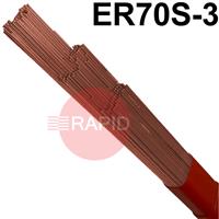 58033 Lincoln LNT 25 Steel TIG Wire, 1000mm Cut Lengths, 5Kg Pack, AWS A5.18 ER70S-3