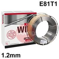 81Ni1-H12 Lincoln Electric OUTERSHIELD 81Ni1-H, 1.2mm Gas-Shielded Flux Cored MIG Wire, E81T1-Ni1M-JH4