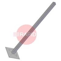 83.20.01.0400 Cepro Hanging Rail Steel Pole - 400cm High x 100mm Dia, with 500mm Footplate
