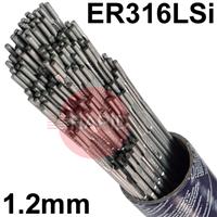 83645 Bohler Thermanit GE-316LSi Stainless Steel Tig Wire, 1.2mm Diameter x 1000mm Cut Lengths - AWS A5.9 / SFA-5.9 ER316LSi