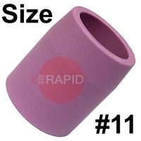 CK-3AG11 CK 3 Series Standard Alumina Gas Cup, Size 11, 29mm Long x 17.5mm Bore. 54N19