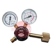 H1270 Argon (Nevoc 300 Bar) 801/901 Single Stage Two Gauge Regulator, W30x2 Nevoc RH Cylinder Connection, 3/8