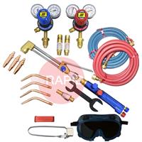 KITWLCUOXACBE Type III Medium Duty Oxy Acetylene Welding & Cutting Kit with Bottom Entry Regulators
