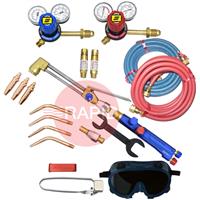 KITWLCUOXACSE Type III Medium Duty Oxy Acetylene Welding & Cutting Kit with Side Entry Regulators