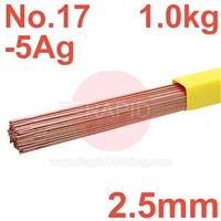 RO1825015Ag SIF Sifcupron No 17-5Ag, 2.5mm Diameter 1.0 Kg Pkt EN 1044: CP104, BS: 1845 CP4