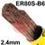 0383-0009  ESAB OK Tigrod 13.32 Steel TIG Wire, 2.4mm Diameter x 1000mm Cut Lengths - AWS A5.28 : ER80S-B6, 5Kg Pack