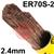 4088.103  Esab OK Tigrod 12.62 Steel Tig Wire, 2.4mm Diameter x 1000mm Cut Lengths - AWS A5.18 ER70S-2. 5.0kg Pack