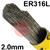 163020R150  Esab OK Tigrod 316L Stainless Steel Tig Wire, 2.0mm Diameter x 1000mm Cut Lengths - AWS A5.9 ER316L. 5.0kg Pack