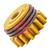 3133990  Kemppi Feed Roll Standard Yellow, 1.4/1.6mm Knurled V Groove For Cored Wire