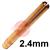 W001551  2.4mm CK Large Diameter Gas Lens Collet. 2 Series 13N23L