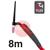 CK-EDS9F08  CK Diamond EDS 18FX Flex Head Water Cooled Tig Torch, 8m