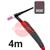 CK-EDS18R04  CK Diamond EDS 18RG Rigid Head Water Cooled Tig Torch, 4m
