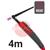 CK-EDS230R04  CK Diamond EDS 230RG Rigid Head Water Cooled Tig Torch, 4m
