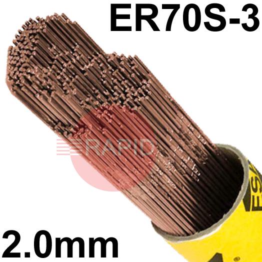ESAB OK Tigrod 12.60 2mm TIG Wire, 5Kg Pack. ER70S-3