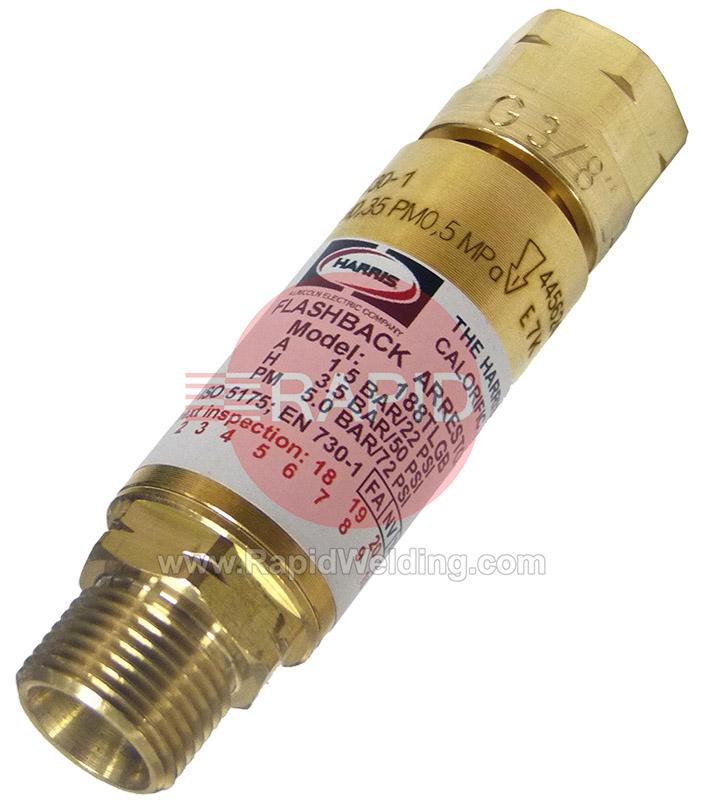 188TLGB  Harris 188-TLGB Fuel Flashback Arrestor 3/8 BSP LH