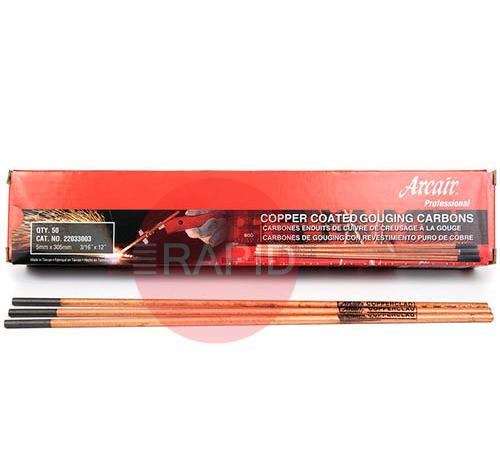 22-0X3-003  Arcair Pointed Copperclad DC Gouging Electrodes
