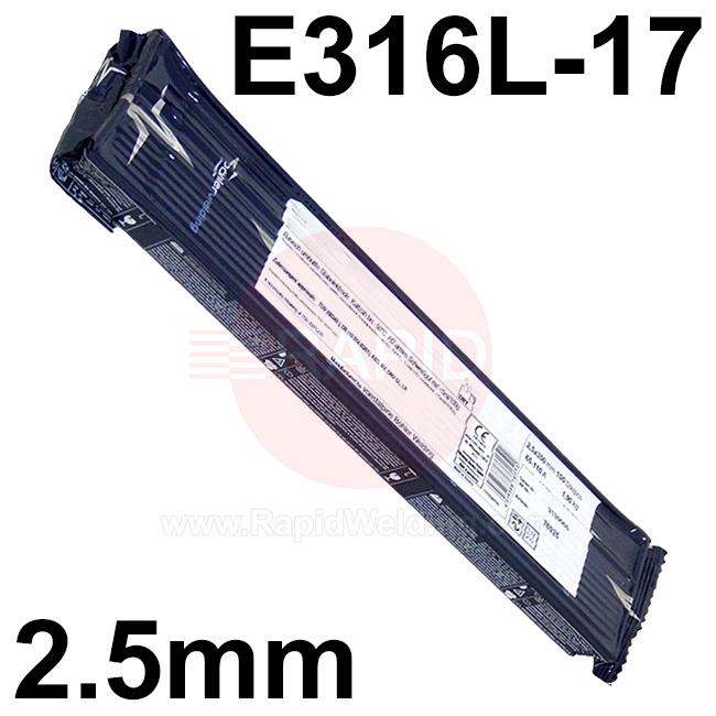85798  Bohler Fox EAS 4 M-A Stainless Electrodes 2.5mm Diameter x 350mm Long, 1.3Kg Vacpac (60 Rods) E316L-17