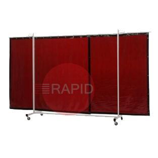 36.31.17  CEPRO Robusto Triptych Welding Screen with Bronze-CE Curtain - 3.6m Wide x 2.2m High, Approved EN 25980
