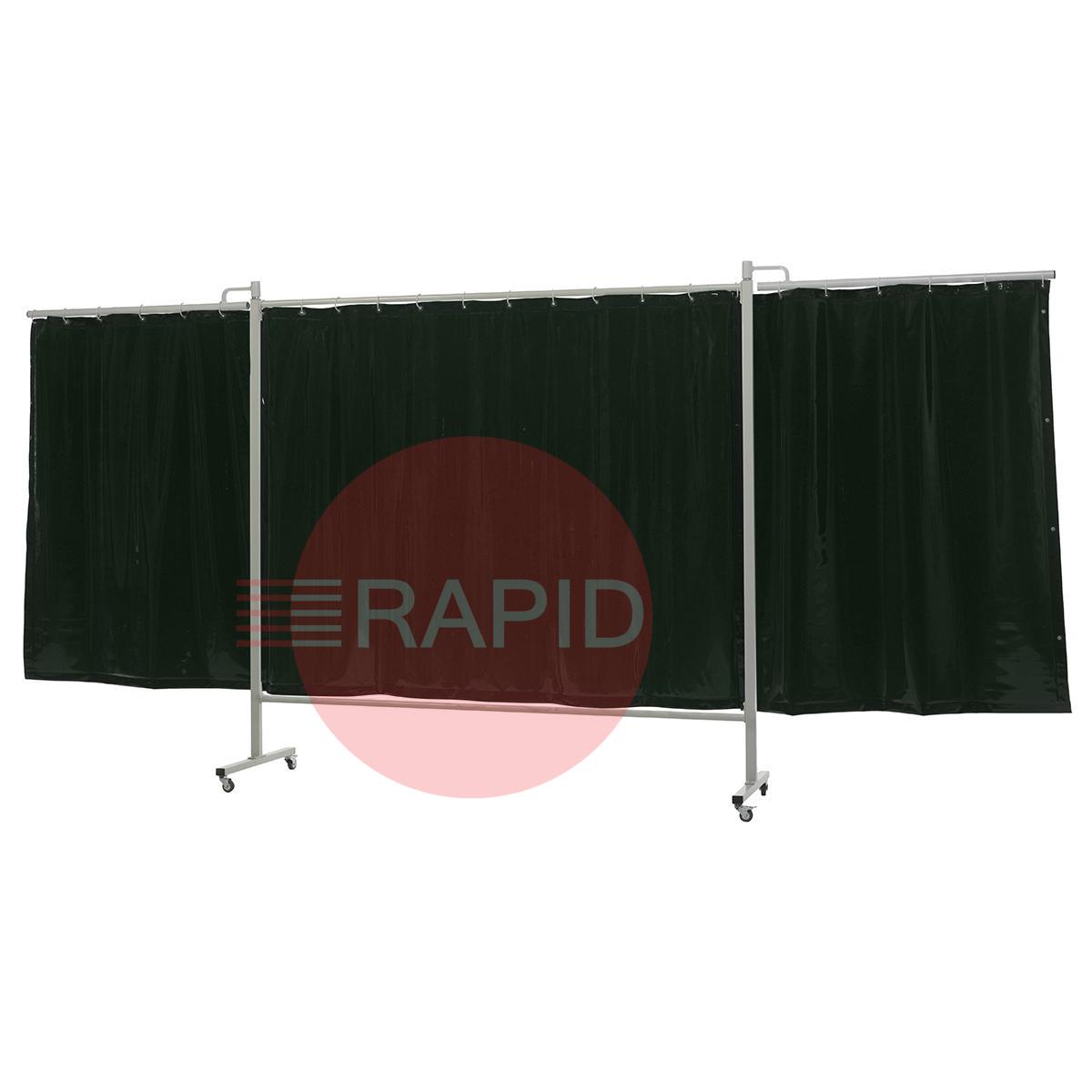 36.36.69  CEPRO Omnium Triptych XL Welding Screen, with Green-9 Curtain - 4.3m Wide x 2m High, Approved EN 25980