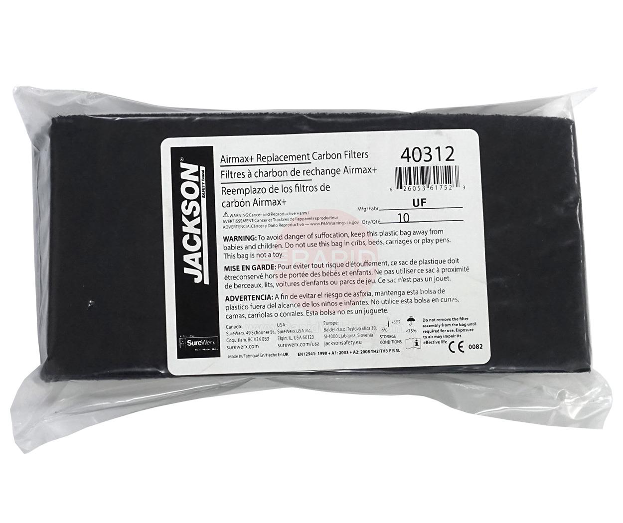 40312  Jackson Airmax+ PAPR System Odour Filters (Pack of 10)