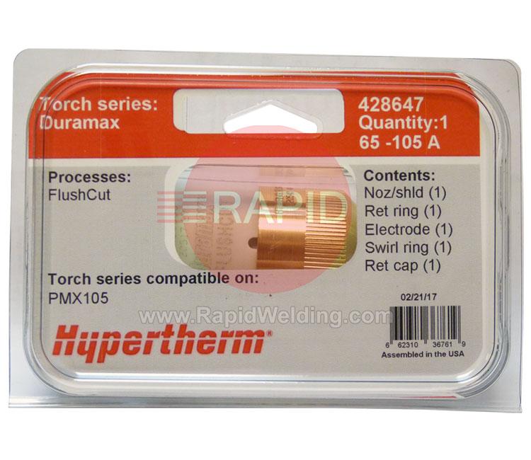 428647  Hypertherm Duramax FlushCut Consumable Kit, for Powermax 105