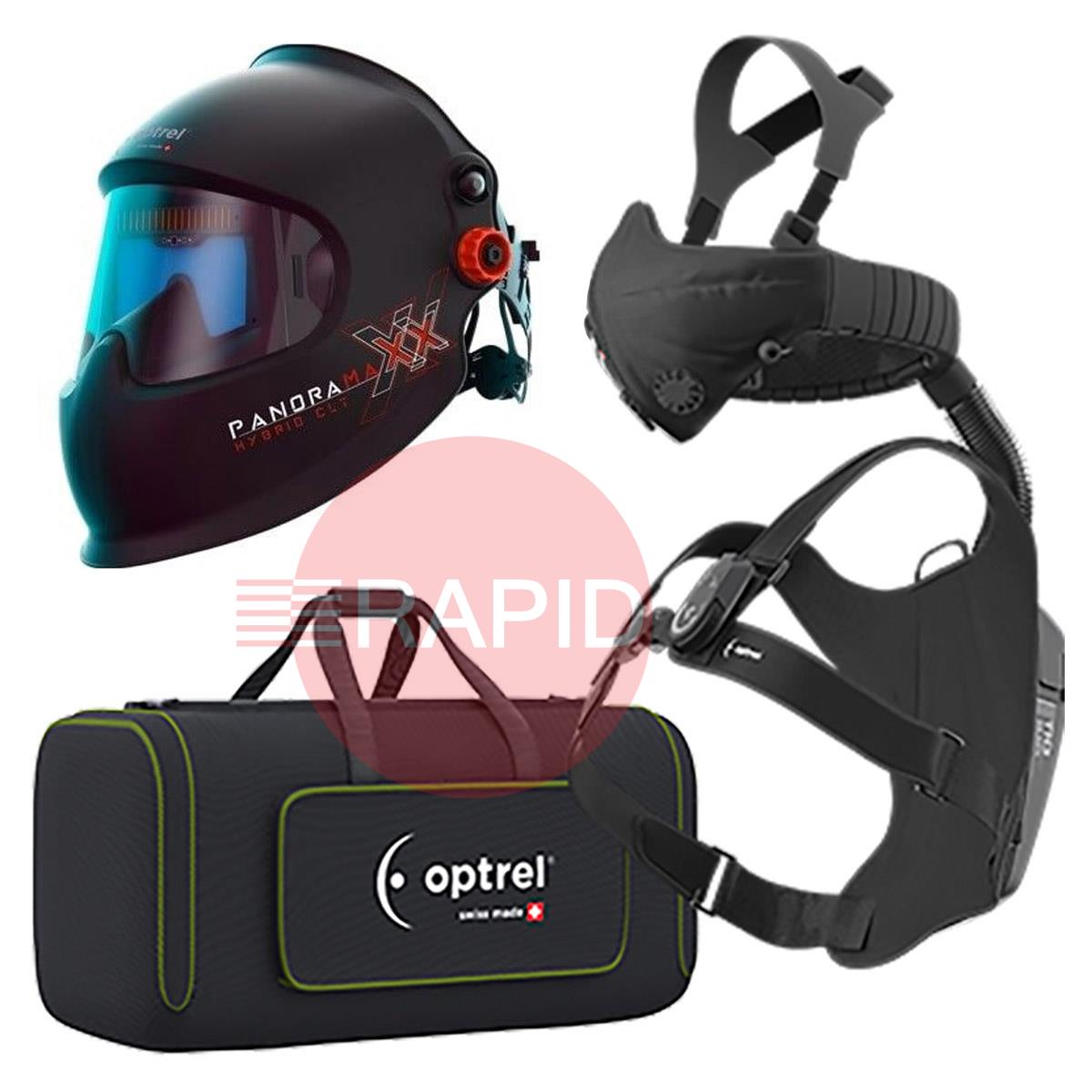 4600.175  Optrel Panoramaxx L Black Passive Laser Helmet with Swiss Air System