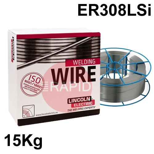 58138  Lincoln Electric LNM 308LSi, Stainless Steel MIG Wire, 15Kg Reel, ER308LSi