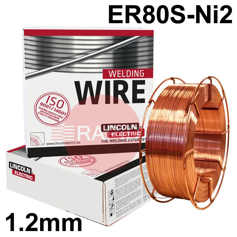 583632  Lincoln Electric LNM Ni2.5 ER80S-Ni2, 1.2mm Diameter 15Kg Reel