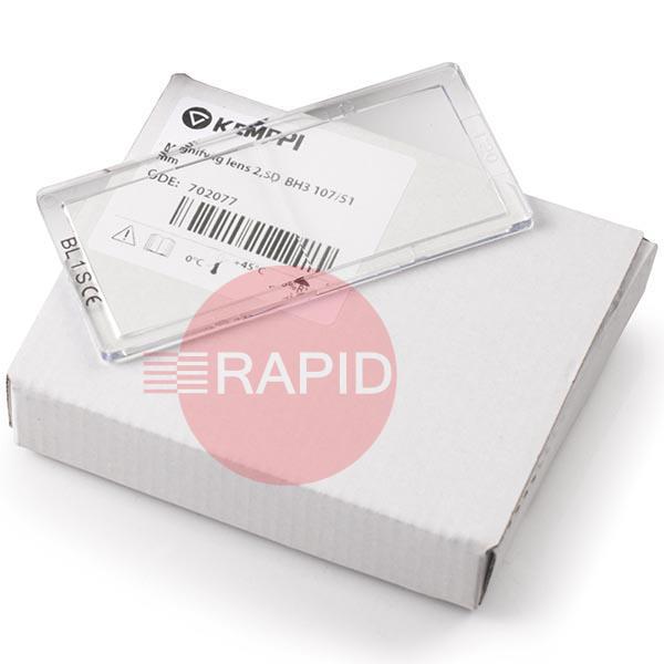 9873262  Kemppi Magnifying Lens +2.0 - 51mm x 108mm