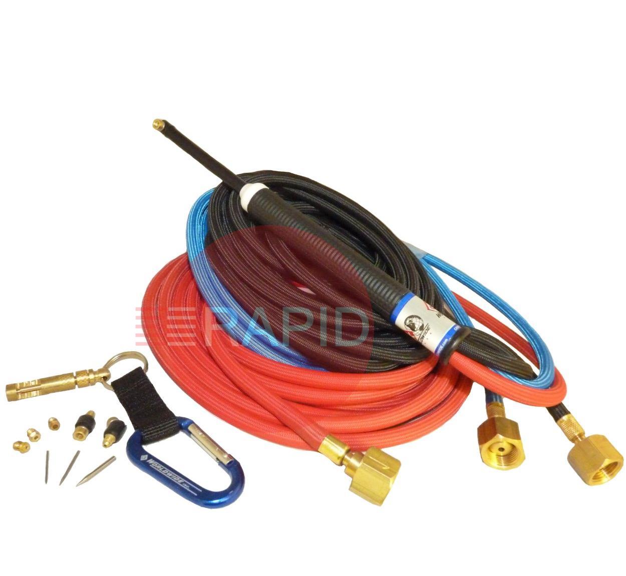 CK-MR1425SF  CK MR140 Water-Cooled Micro Torch Package, 140 Amp, with 7.6m Superflex Cables, G3/8 Machine Connections