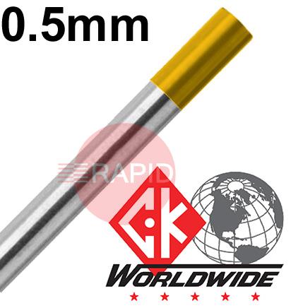 CK-T0207GL  CK 0.5mm x 175mm (.020 x 7 inch) 1.5% Lathanated Tungsten