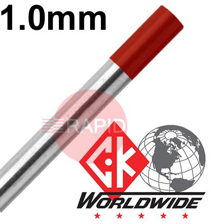 CK-T0407GT2  CK 1.0mm x 175mm (.040 x 7 inch) 2% Thoriated Tungsten