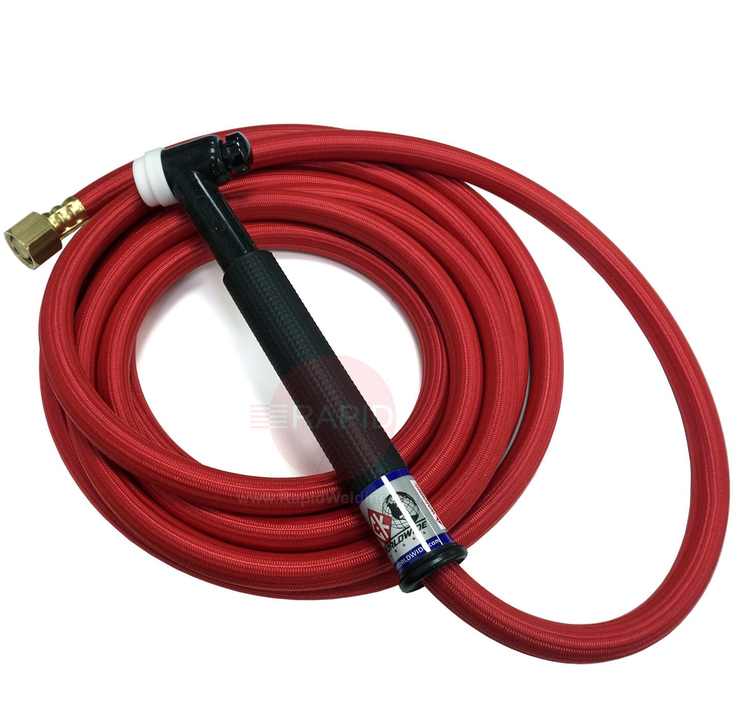 CK-TL2612RSFRG  CK Trimline TL26 Gas Cooled 200A TIG Torch, with 3.8m Superflex Cable, G3/8 Machine Connection