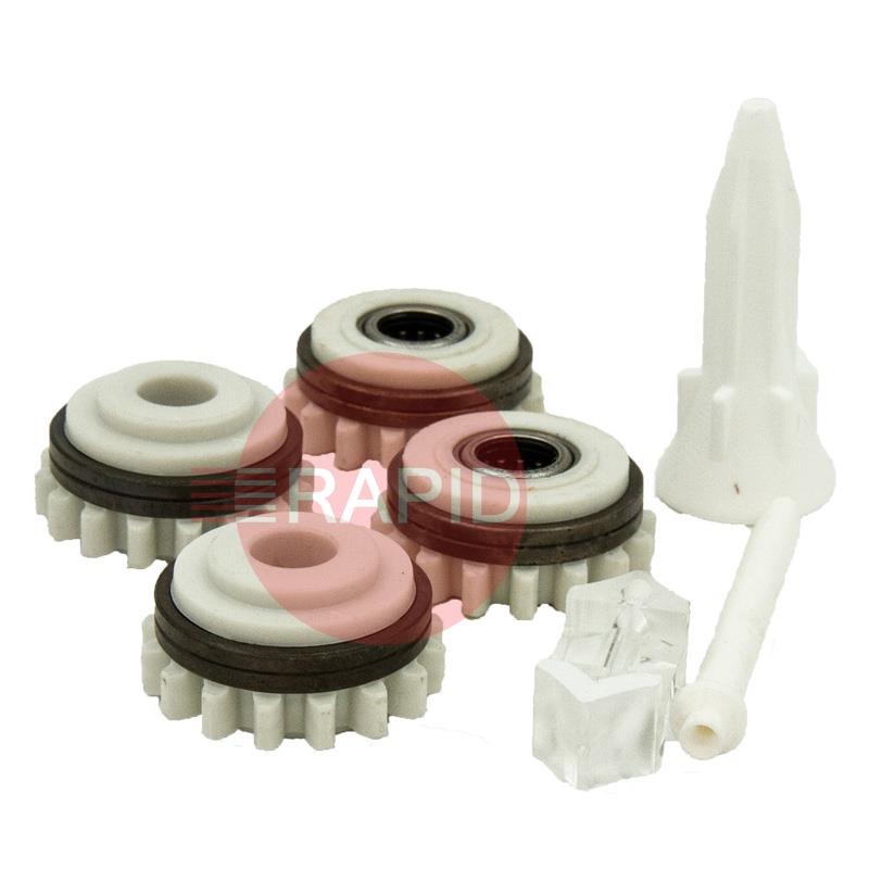 F000253  Kemppi 0.8 - 0.9mm Standard GT04 Drive Roll Kit for Stainless, MXP 37