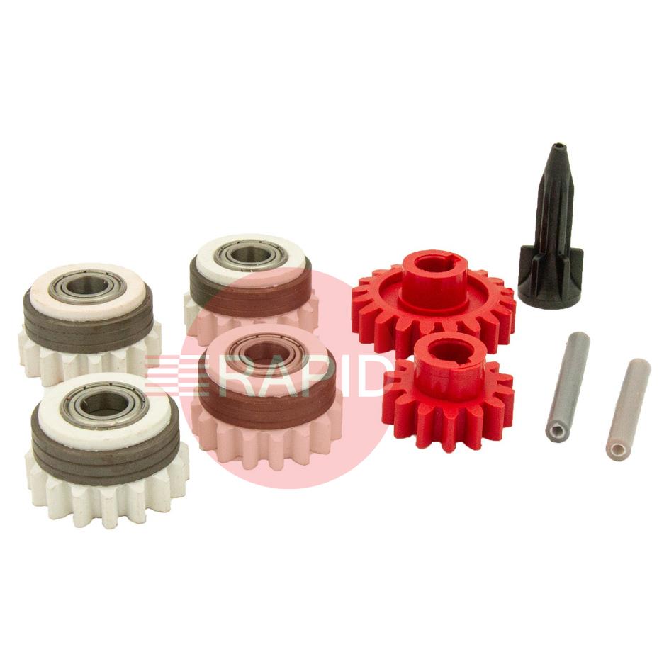 F000285  Kemppi 0.8mm Standard SL500 Ball Bearing Drive Roll Kit for Stainless, MF33