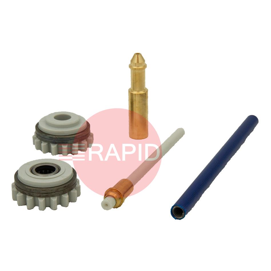 F000333  Kemppi 0.6mm (SS/FE) V-Groove GT02C Drive Roll Kit #1