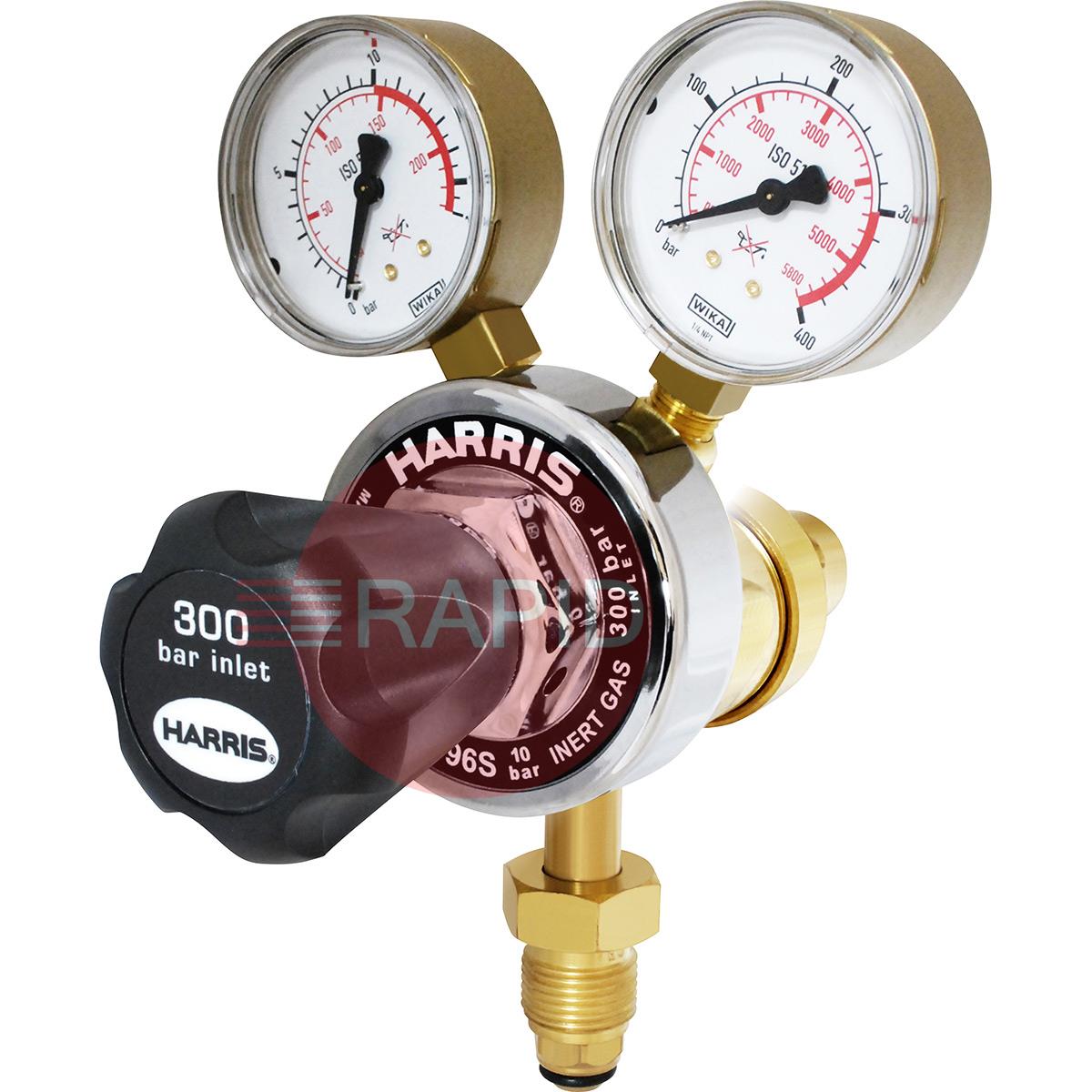 Harris896IG  Harris 996 Inert Gas Two Stage Two Gauge Heavy Duty Regulator, 5/8 BSP RH Cylinder Connection, 3/8 BSP Outlet, UK Fitting Only