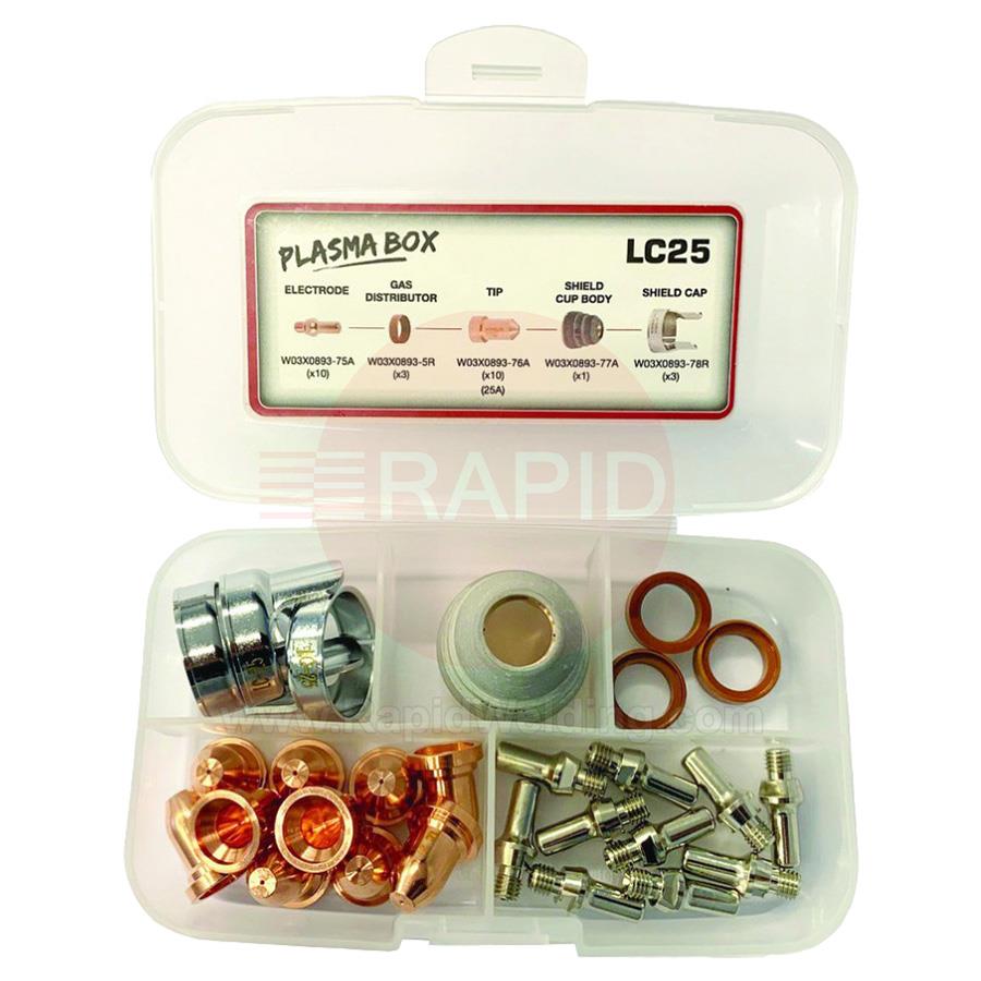 W03X0893-118A  Lincoln Electric LC25 / PC208 / PC210 Handheld Plasma Torch Consumable Kit