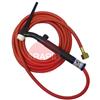 CK-CK17V12RSFFX  CK17V Flex Head Gas Cooled TIG Torch With 1pc 4m Superflex Cable & Gas Valve. G3/8 Machine Connection, 150 Amp @ 100% Duty Cycle.