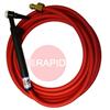 CK-CK9V12RSFRG  CK9V Gas Cooled TIG Torch with 1pc 3.8m Superflex Cable & Gas Valve, G3/8 Machine Connection, 125 Amps @100% Duty Cycle.