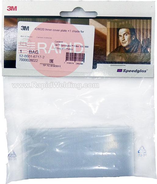 3M-428020  3M Speedglas 9000F/9002 - Inside Protection Plate +1 Shade Number (Pack of 5)