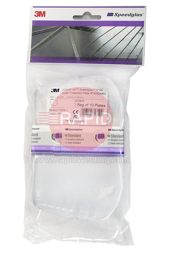3M-526000  Speedglas 9100, G5-01/03 Standard Outer Protection Plates (Pack of 10) 06-0200-51
